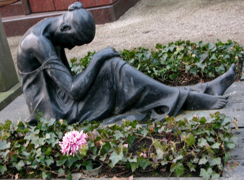 Prostrate with grief in Milan